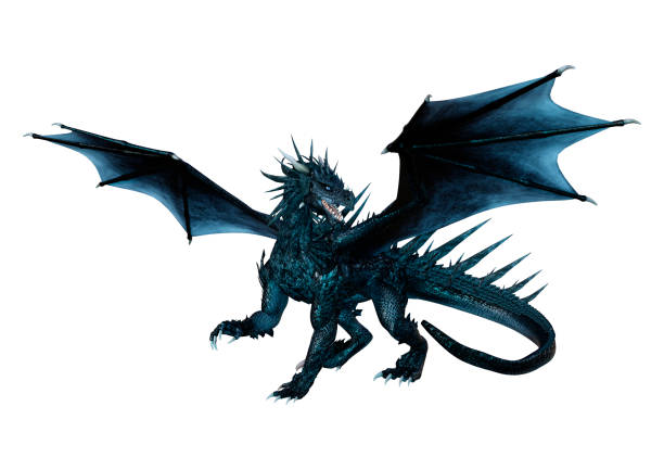 istock 3D illustration fantasy dragon on white 1146921533