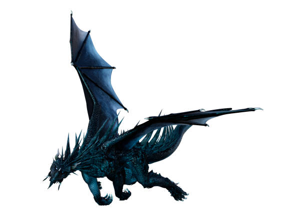 istock 3D illustration fantasy dragon on white 1146921540