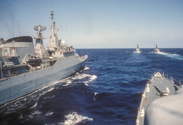 navy patrol operation - sea battle imagens e fotografias de stock