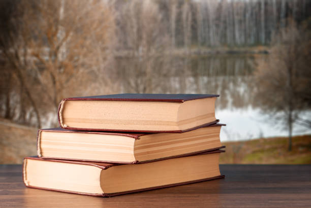 istock three books on the desk against the background 1146929599