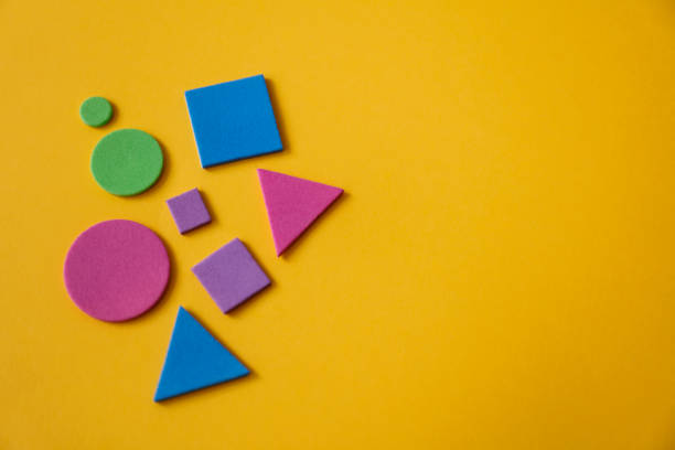 Geometric Shapes on Yellow Background