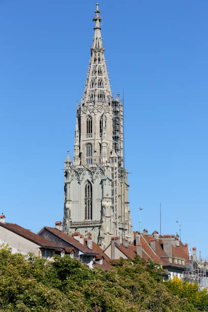 Bern, Switzerland  - May 3, 2014: Bern streets with tourists, Switzerland