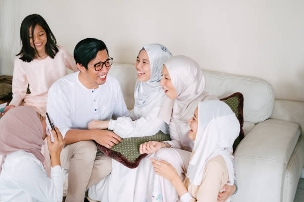 istock Malaysian Family Celebrating Hari Raya Eid Mubarak at Home 1146944413