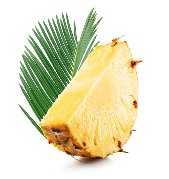 istock pineapple slice with leaf isolated on a white background 1146945386