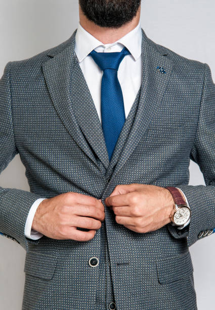 istock Young pearson wearing suit with tie 1146945402