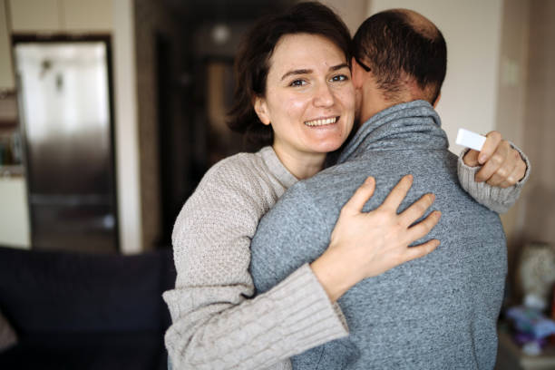istock Joyful with positive pregnancy 1146946178