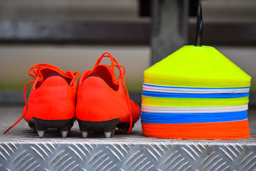 Football/Soccer boots and training equipment