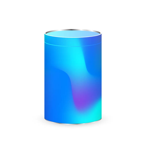 istock Cardboard package boxes mockup for new design. Product packing 3d realistic isolated box packaging template with abstract fluid shapes vector trendy liquid colors backgrounds. 1146950251
