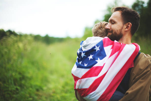 istock Father with son celebrating Independence day 1146950869