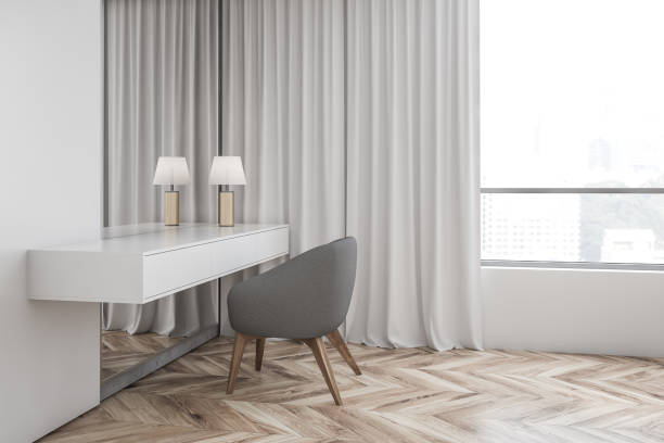 istock White living room interior with table 1146952168
