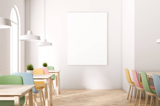istock White cafe with poster close up 1146952407