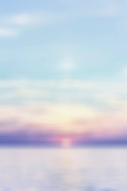 istock Blurry lilac sunset over the sea 1146953787