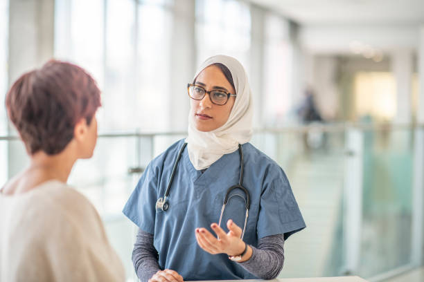istock Muslim surgeon consults female patient 1146955841