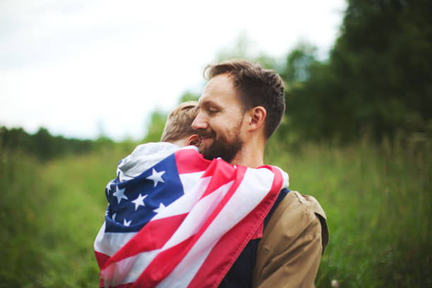 istock Father with son celebrating Independence day 1146962828