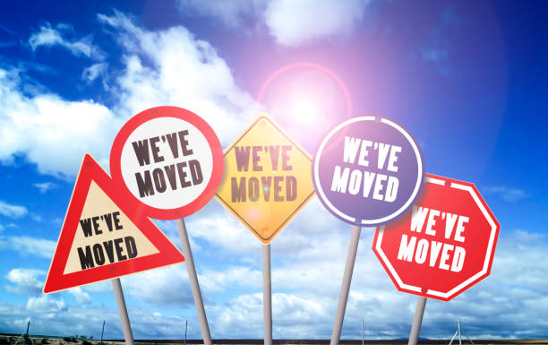 istock we moved, on street signs 1146964245