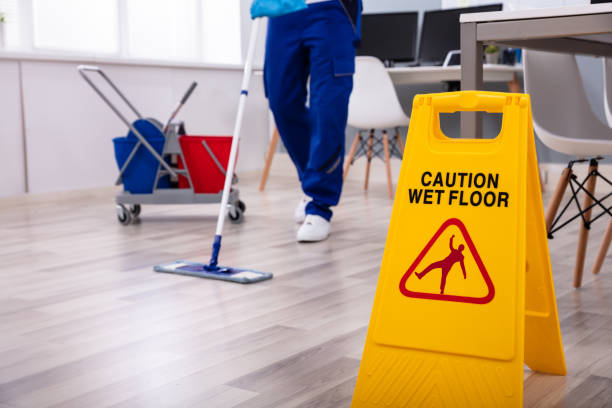 istock Janitor With Mop Cleaning Office 1146965043