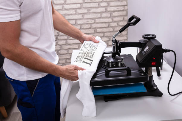 istock Printing on t shirt in workshop 1146965057