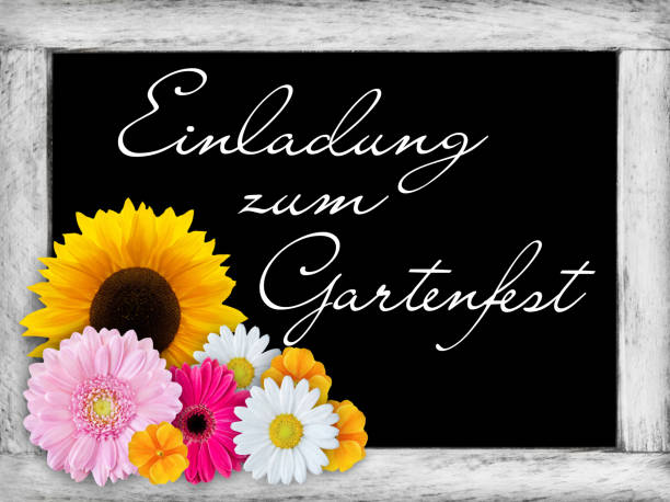 istock German Invitation to garden party 1146965388
