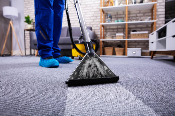 istock Person Cleaning Carpet With Vacuum Cleaner 1146967816