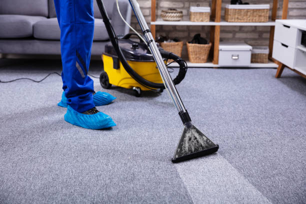 istock Person Cleaning Carpet With Vacuum Cleaner 1146967818