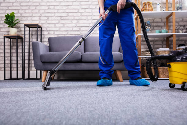 istock Person Cleaning Carpet With Vacuum Cleaner 1146967872