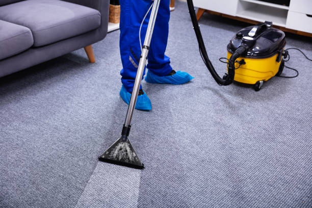 istock Person Cleaning Carpet With Vacuum Cleaner 1146967881
