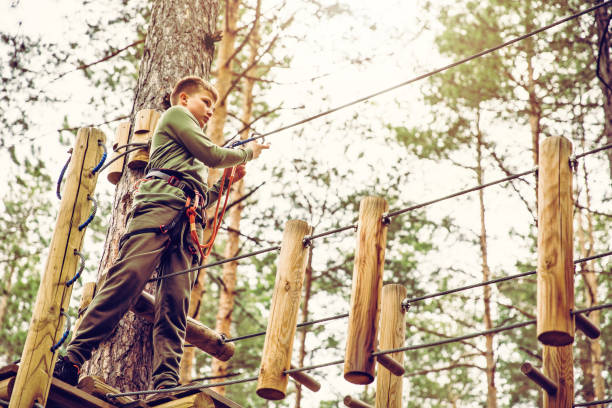 istock Obstacle Course in an Adventure Park 1146968235