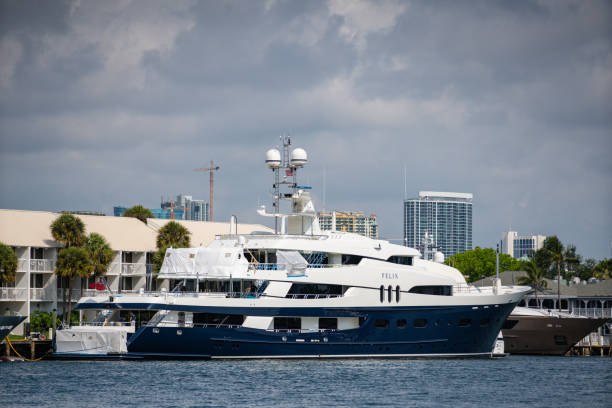 Fort Lauderdale, FL, USA - May 15, 2019: Super yachts in Fort Lauderdale FL