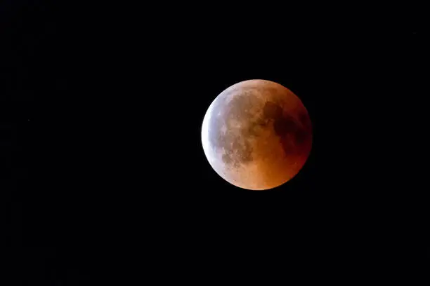 Bloodmoon (Lunar Eclipse), dark sky