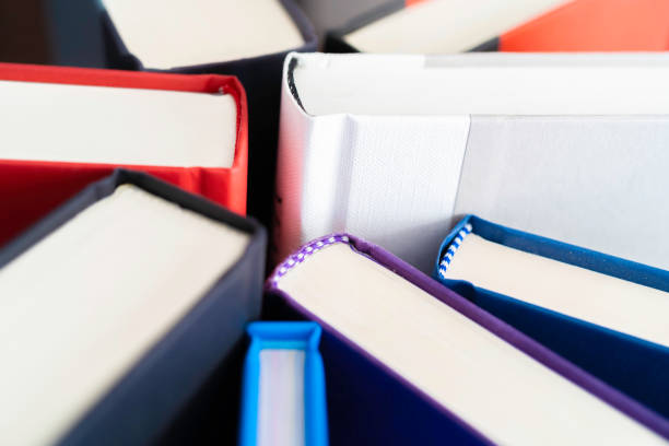 istock Collection of Hardcover book spines to read 1146984042