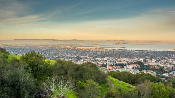 San Francisco Skyline Berkeley - California, California, USA, Architecture, Bridge - Built Structure berkeley california stock pictures, royalty-free photos & images