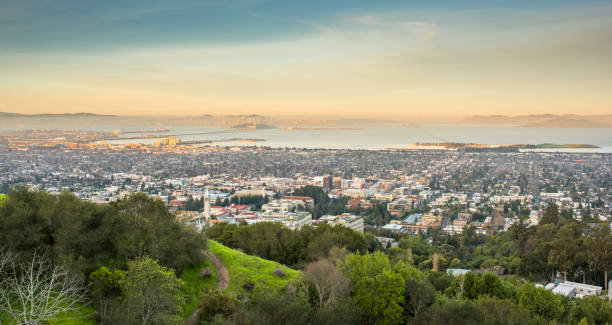Berkeley view from the Campanile, California stock photo
