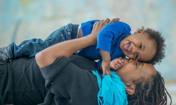istock Laughing little boy with his mom 1146986048