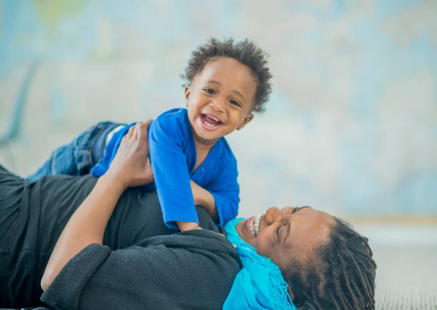 istock Laughing little boy with his mom 1146986058