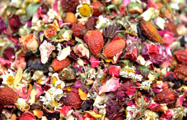 istock Mixture of various dried plants for traditional Turkish herbal tea 1146987593