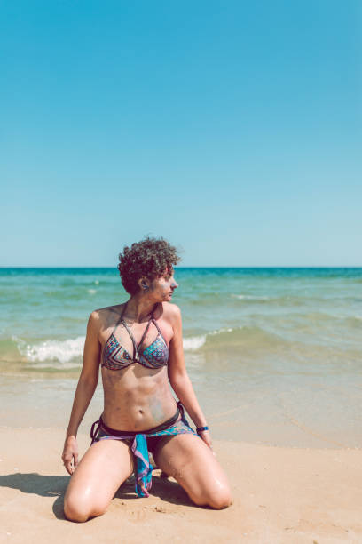 istock With body paint on the beach 1146987696