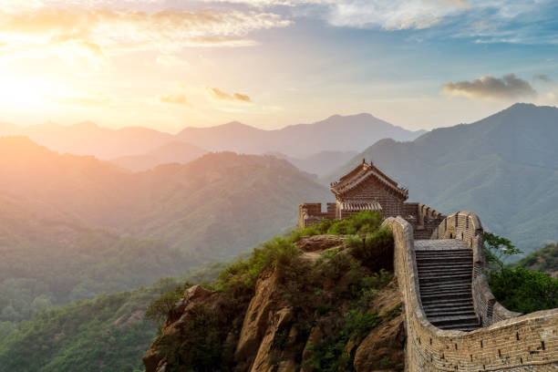 istock The Great Wall of China at sunset 1146995283