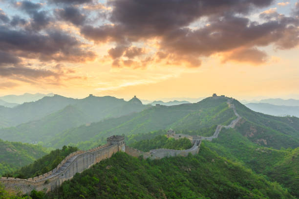 istock The Great Wall of China at sunset 1146995319