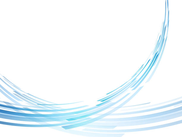 ilustrações de stock, clip art, desenhos animados e ícones de blue line vector background - backgrounds blue swirl abstract