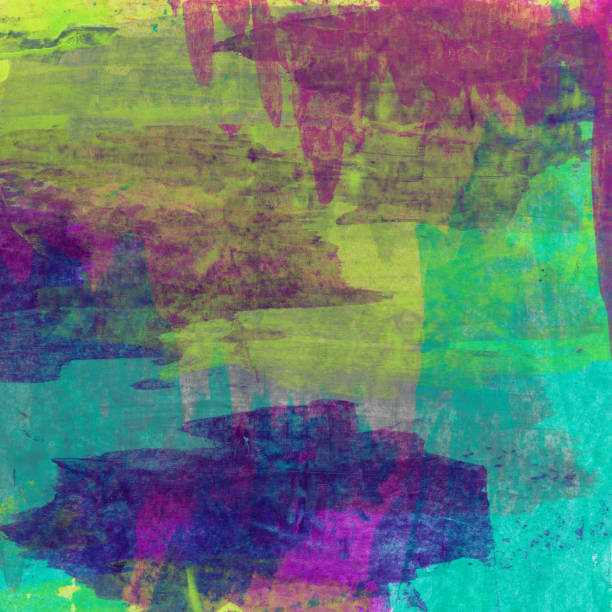 istock Dark vibrant paint brush strokes on paper 1147002265