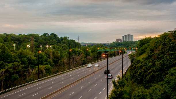 istock Lower Don Valley Parkway Highway High Contrast Colour 1147002410