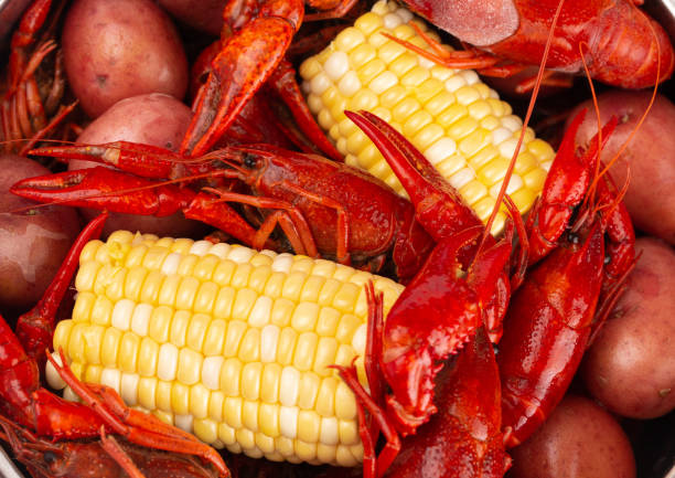 istock Crawfish Boil with Corn on the Cob and Potatoes 1147011053