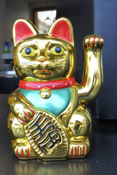 istock Asian figurine lucky charm talisman cat 1147014816