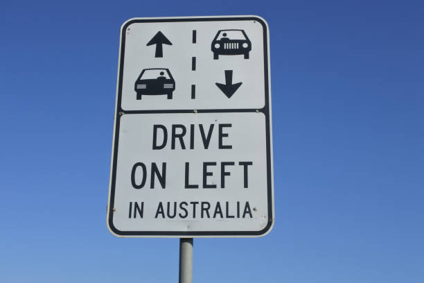 istock Drive on the left road sign 1147014882