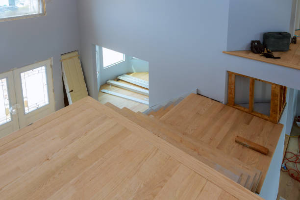 istock Unfinished apartment interior sheetrock in new home construction 1147016146