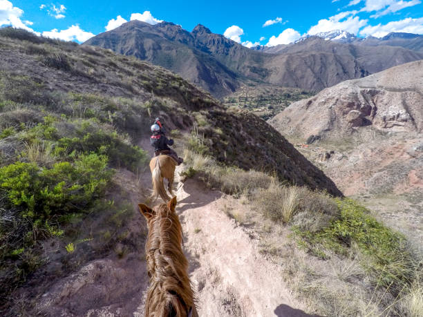 istock Horse Riding in Inca trail, Peru 1147021360