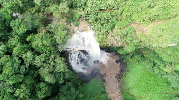 istock Aerial image of Waterfall 1147022416