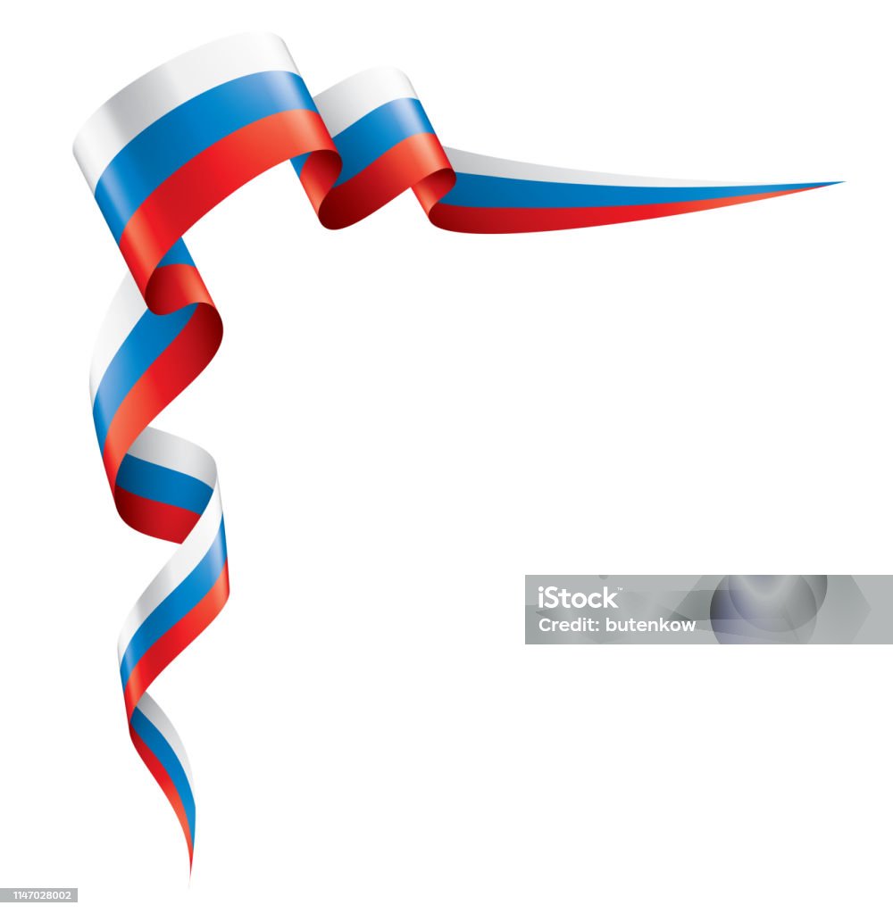 Russian Vector Line Russia Flag Vector Illustration On A White Background Stock ...