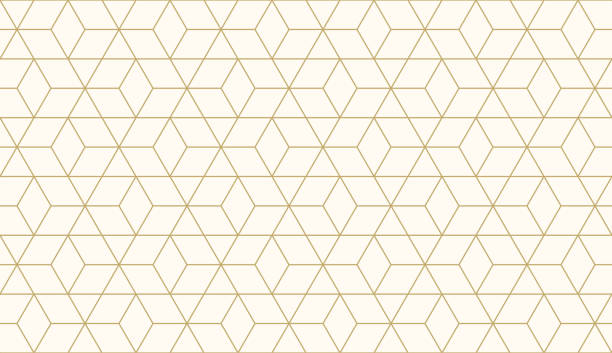 pola latar belakang mulus geometris abstrak emas kemewahan warna vektor. - geometri ilustrasi stok