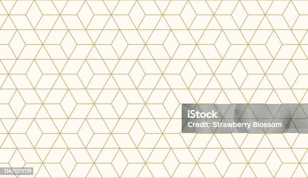 Background Pattern Seamless Geometric Abstract Gold Luxury Color Vector - Arte vetorial de stock e mais imagens de Padrão
